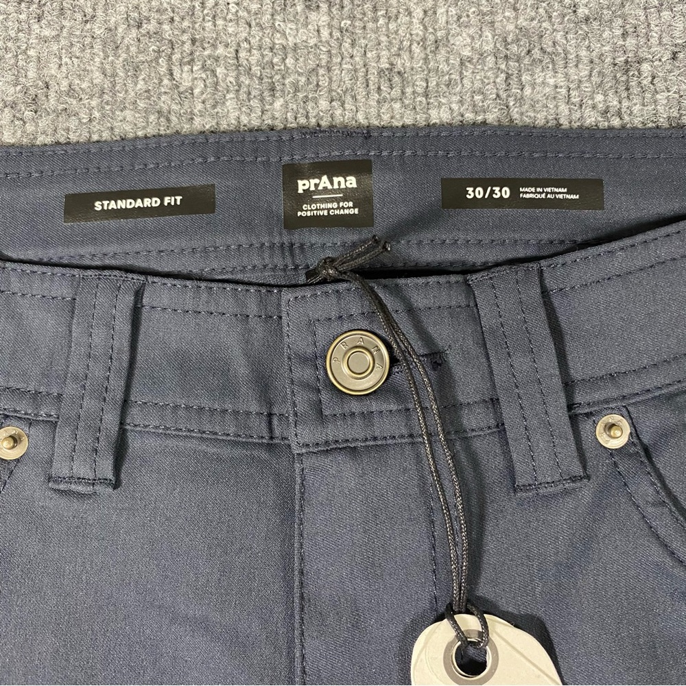 Prana Brion Mens 30x30 Stormy Night Straight Leg Outdoor 5 Pocket Pants New - Picture 8 of 12